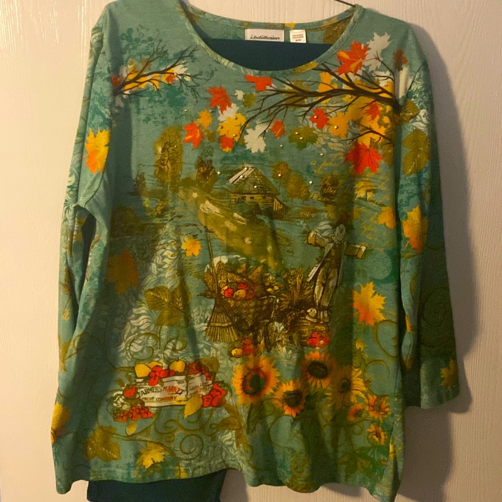 i.b.diffusion Fall Tee *EUC with cotton Pants